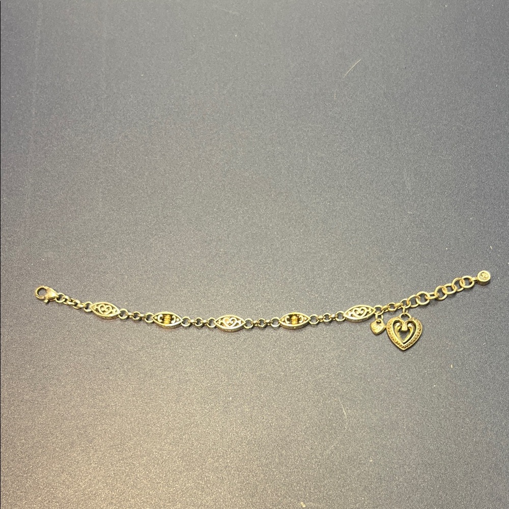 Brighton Gold Heart Charm Bracelet